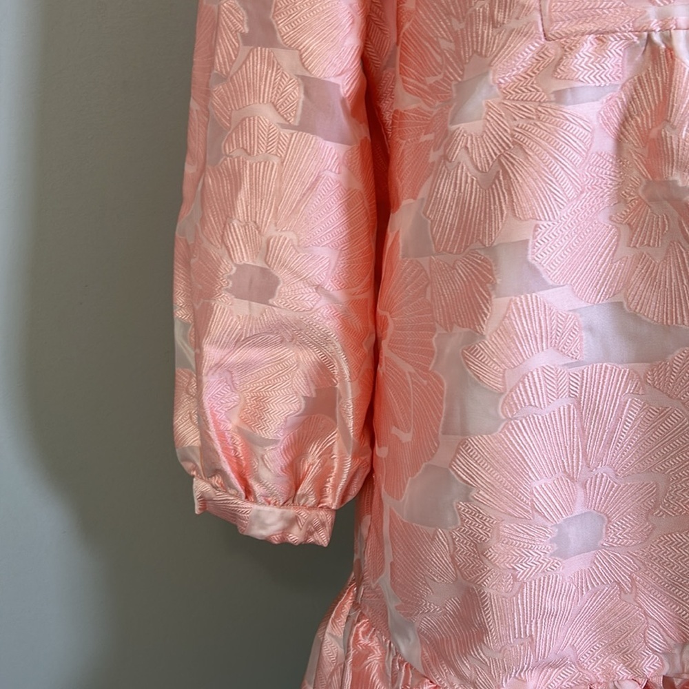 TUCKERNUCK Bellini Fil Coupe Palmerston Peach Pockets Mini Stand Collar Sz L NEW - Picture 6 of 16